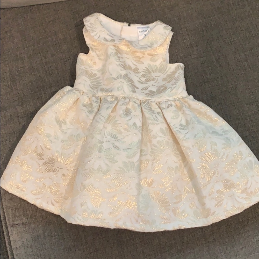 Gold and cream 3 month dress